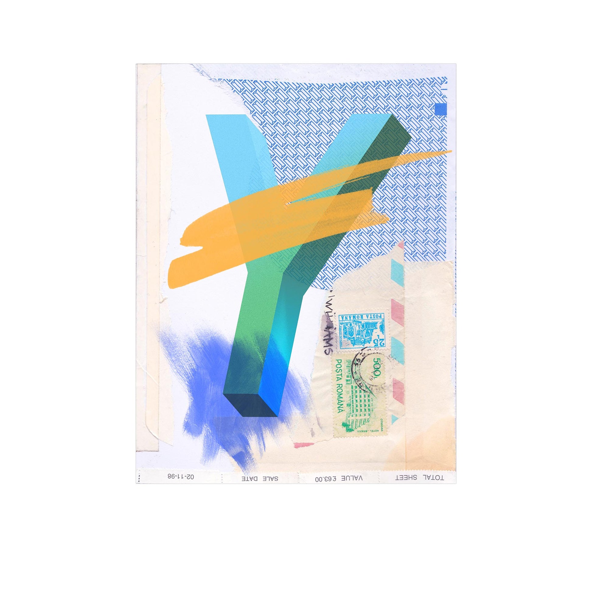 ALPHABET - 'Sending You A Letter' A4 - Y, UNFRAMED image
