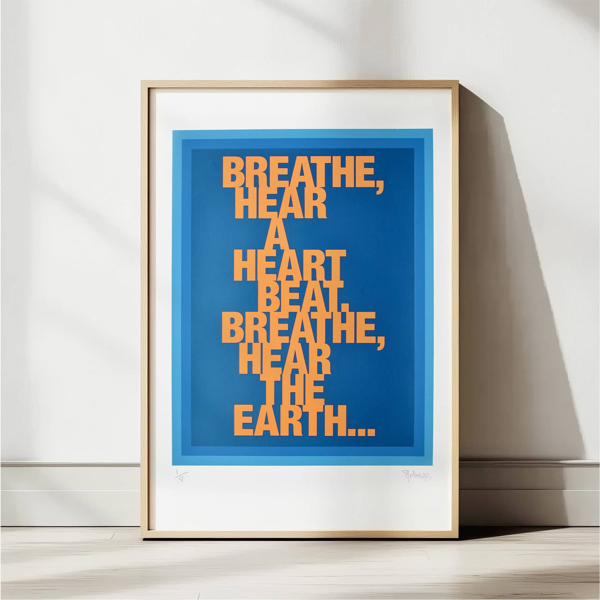 BREATHE – FLUORO A2 Screenprint - FRAMED image