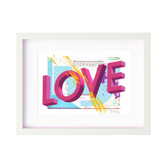 Love – Mixed Media Collage Giclée Print.