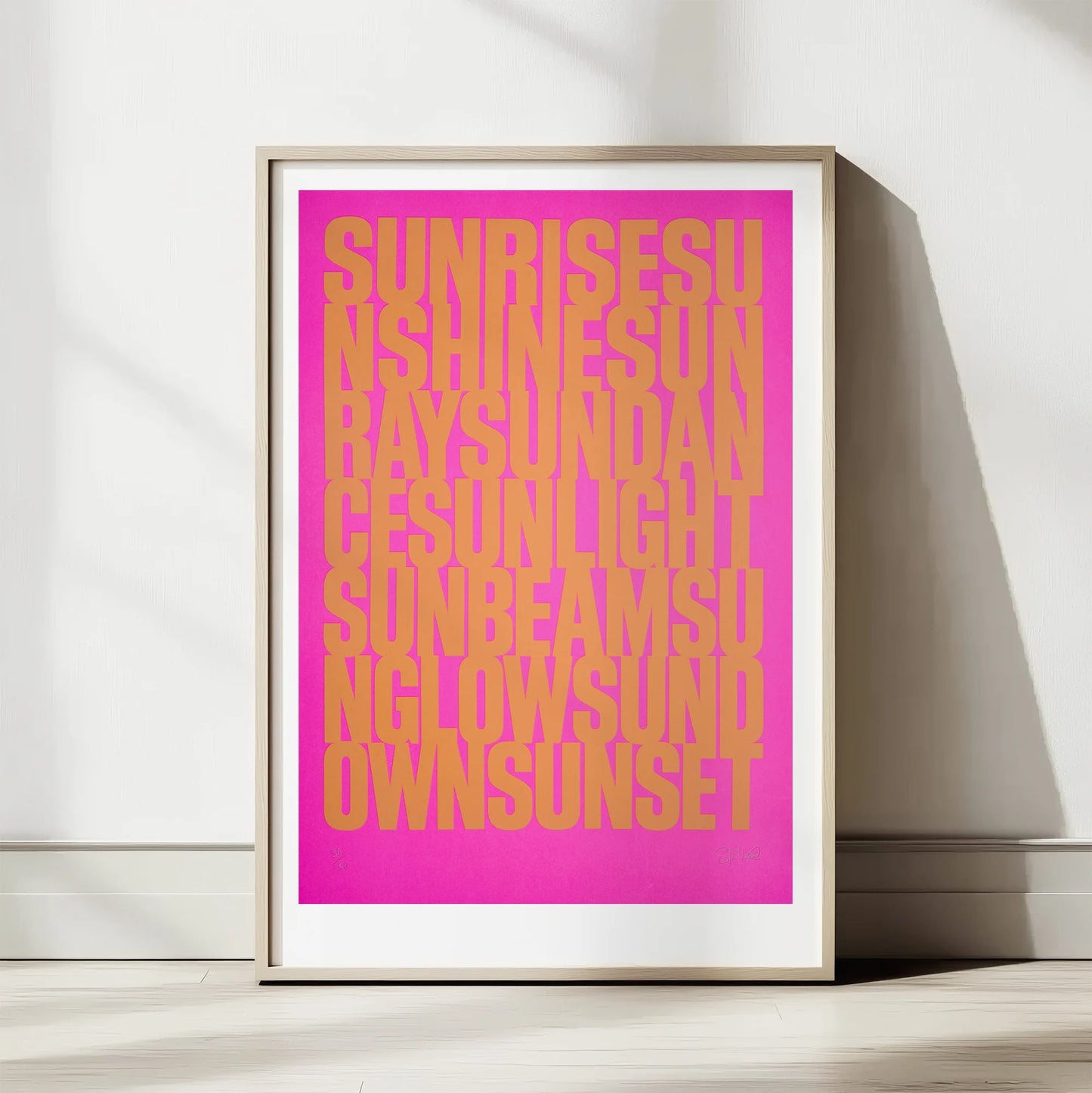 SUNSHINE A2 Screenprint - FRAMED image