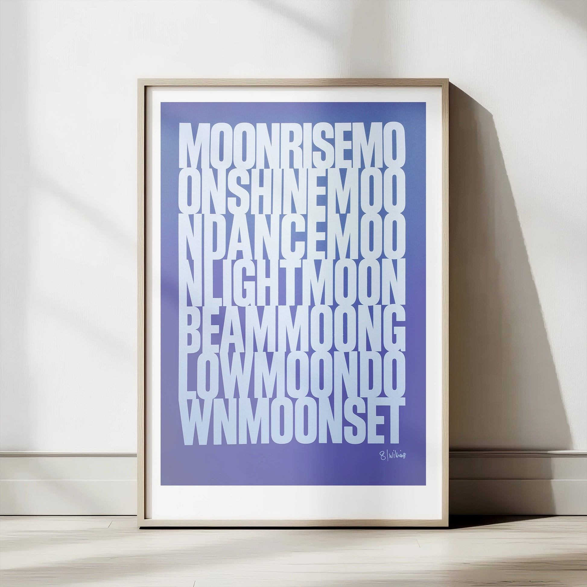 MOONLIGHT A2 Screenprint - FRAMED image