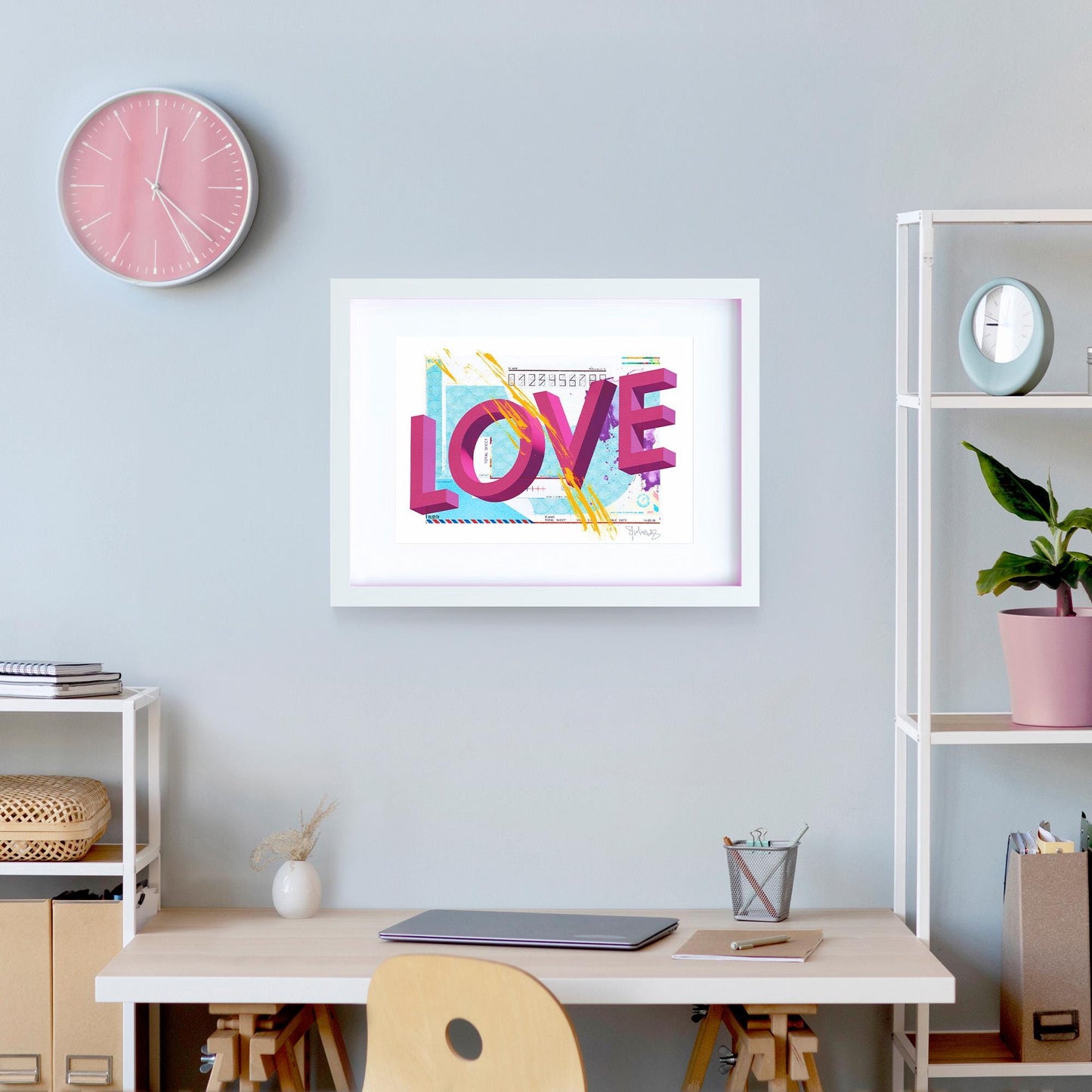 Love – Mixed Media Collage Giclée Print.