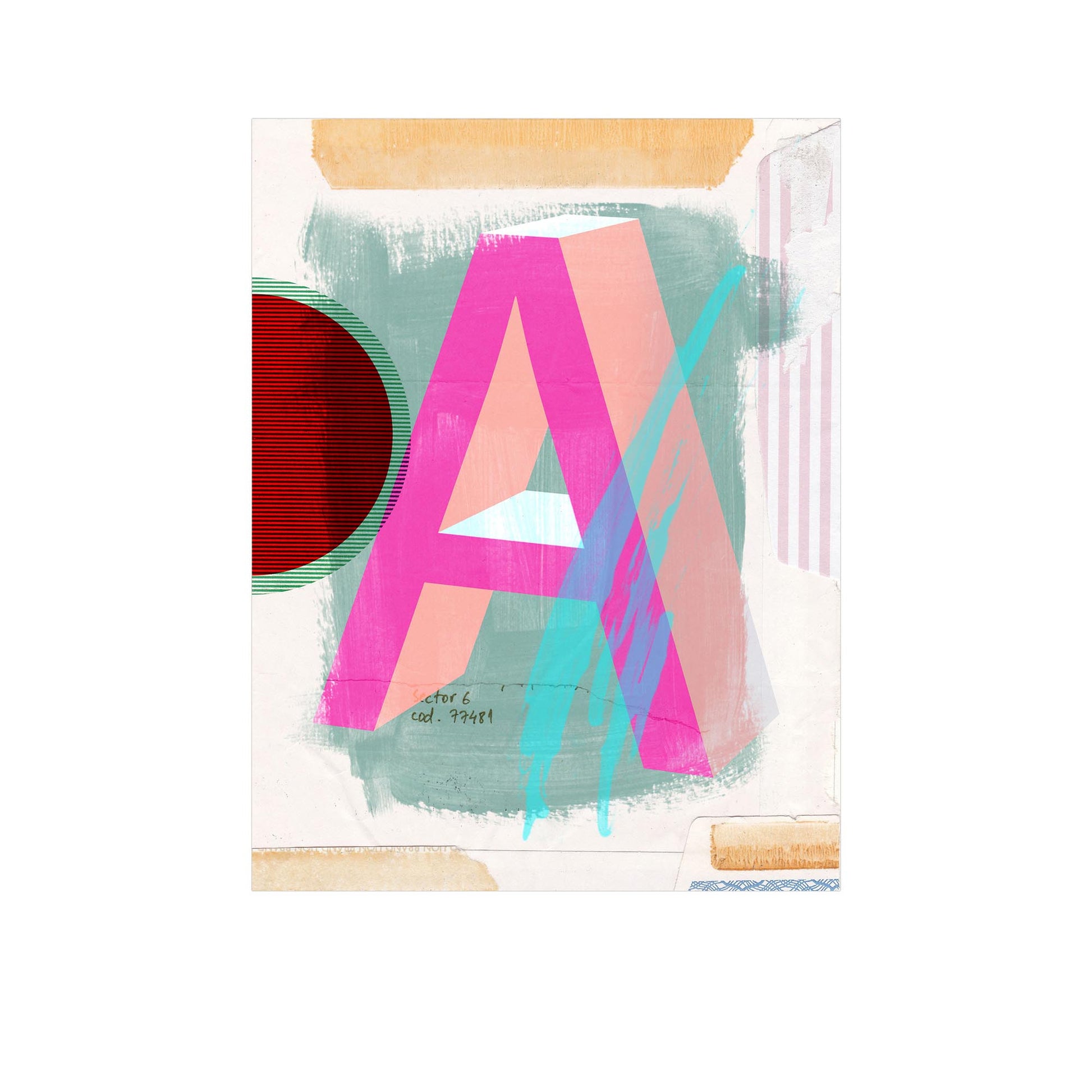 ALPHABET - 'Sending You A Letter' A4 - A, FRAME WHITE image