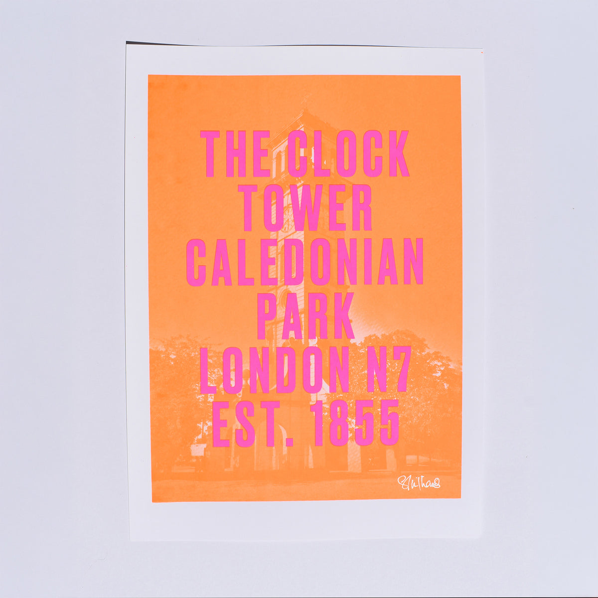 Clock Tower Screenprint