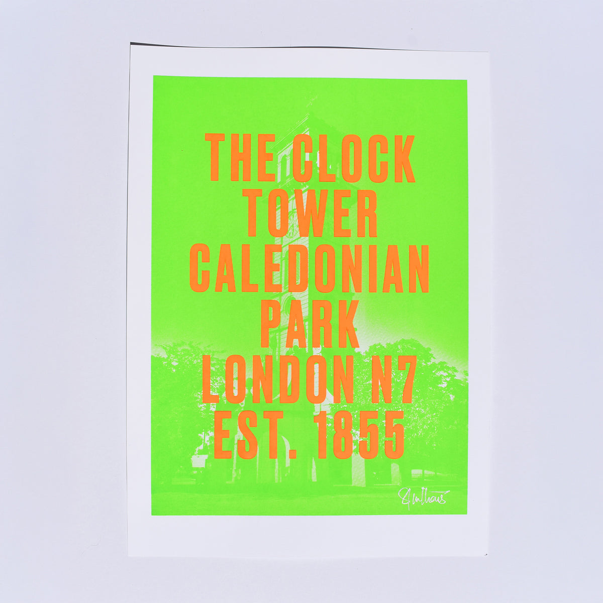 Clock Tower Screenprint