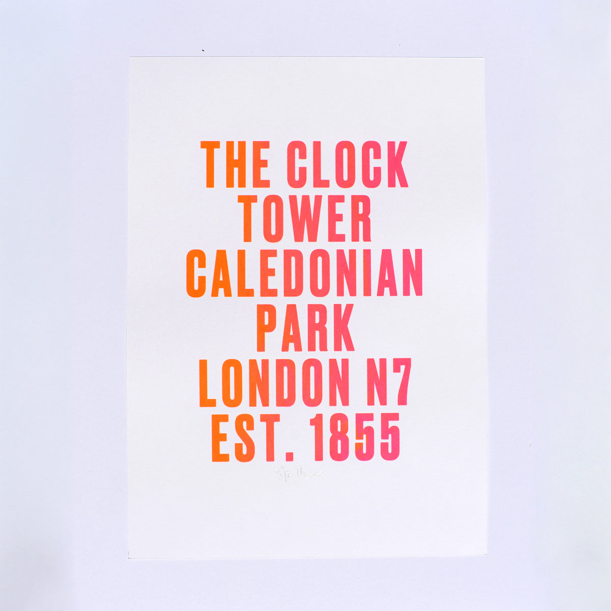 Clock Tower Screenprint