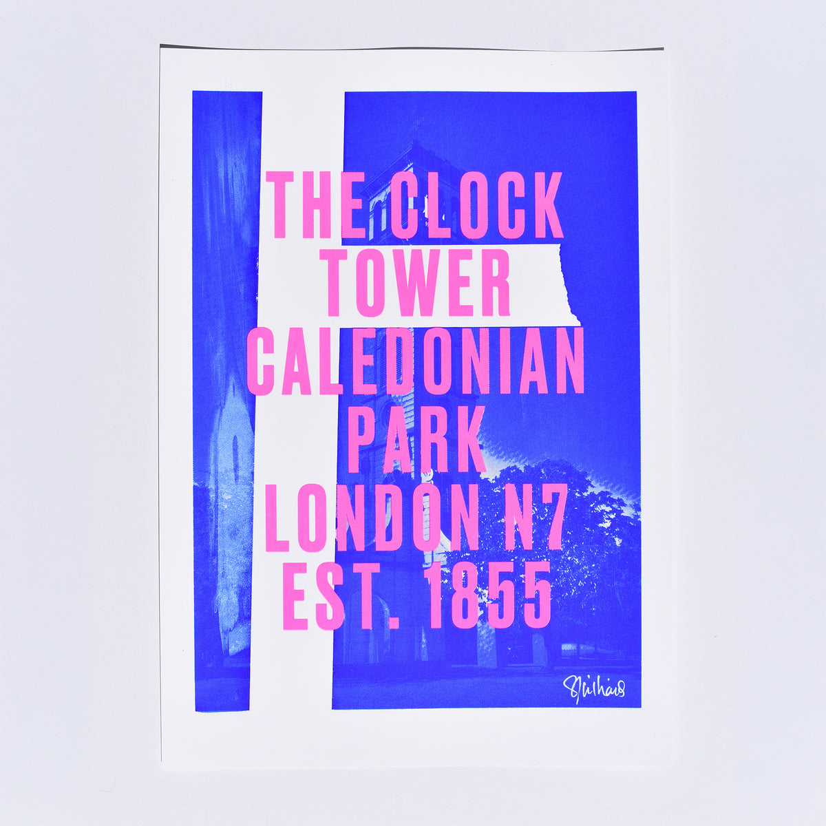 Clock Tower Screenprint