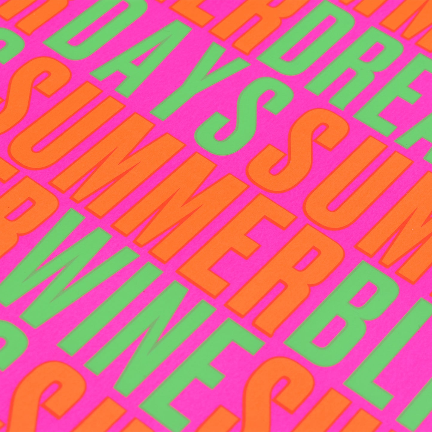 SUMMERTIME – Fluoro A2 Limited Edition Screenprint