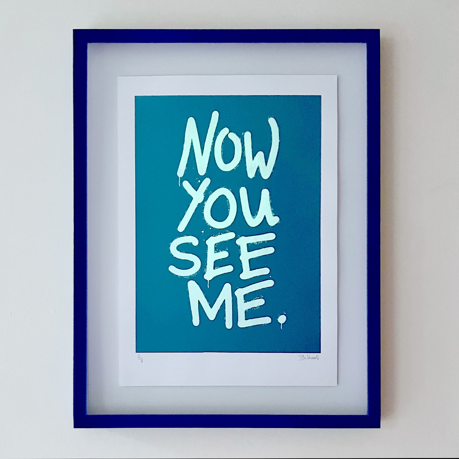 NOW YOU SEE ME – Neon A3 Screenprint image 1