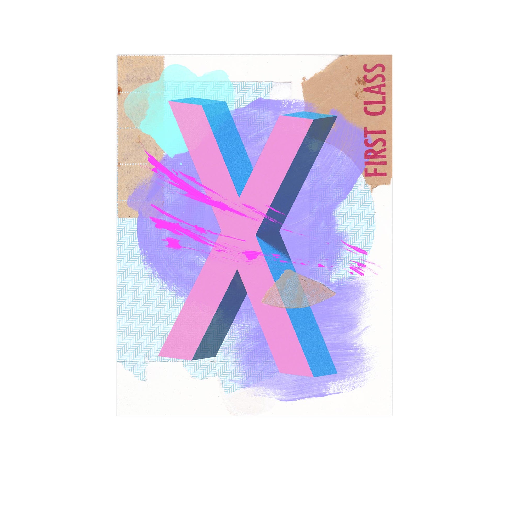 ALPHABET - 'Sending You A Letter' A4 - X, UNFRAMED image