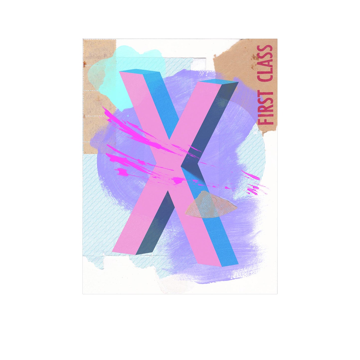 ALPHABET - 'Sending You A Letter' A4 - X, FRAME BLACK image